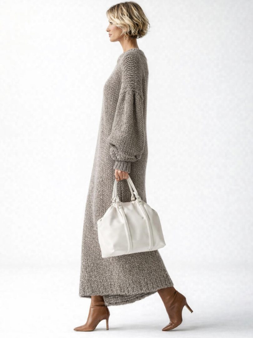 Orelia | Women's Oversized Ribbed Knit Maxi Sweater Dress