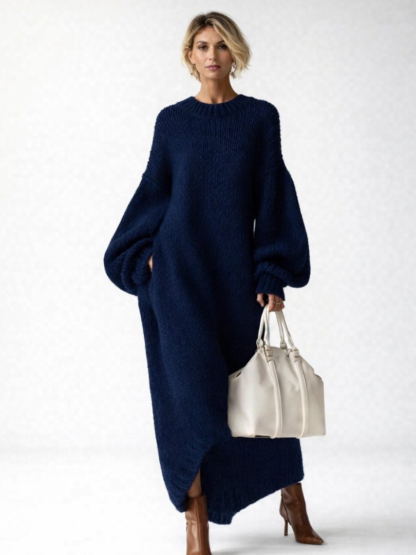 Orelia | Women's Oversized Ribbed Knit Maxi Sweater Dress
