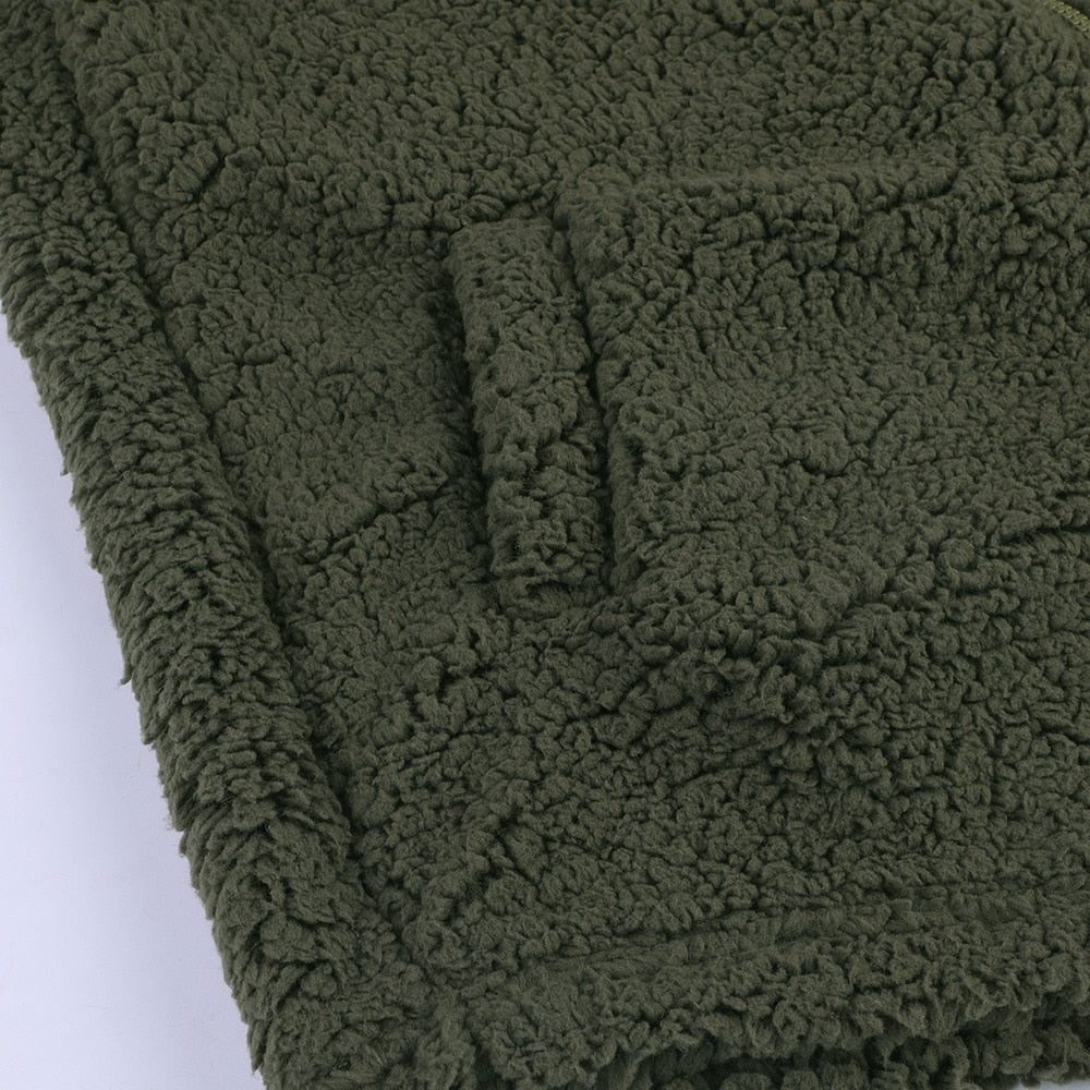 Maelis | Women's Oversized Hooded Textured Fleece Jacket