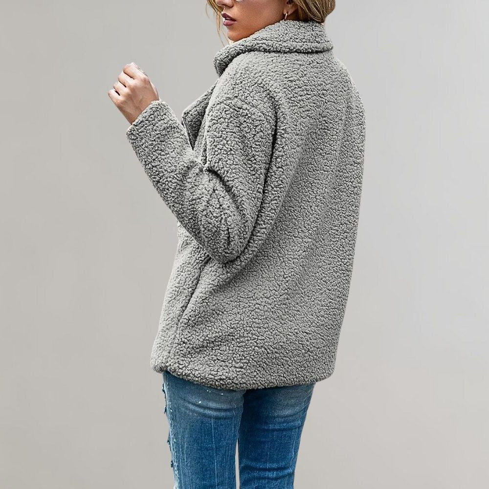 Aveline | Women's Textured Relaxed-Fit Double-Breasted Blazer