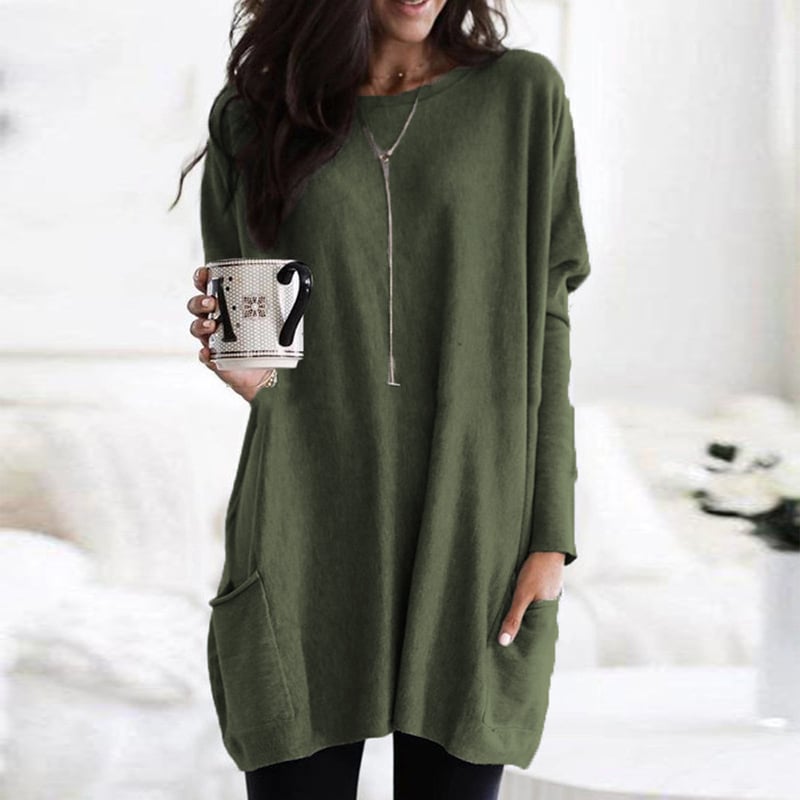 Women’s Relaxed Knit Tunic with Pockets