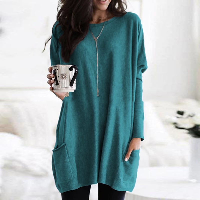 Women’s Relaxed Knit Tunic with Pockets
