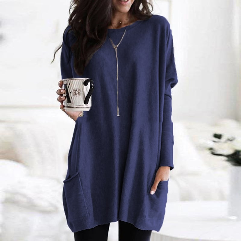 Women’s Relaxed Knit Tunic with Pockets