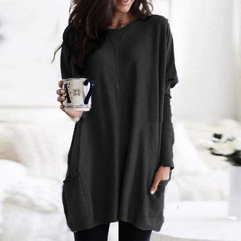 Women’s Relaxed Knit Tunic with Pockets
