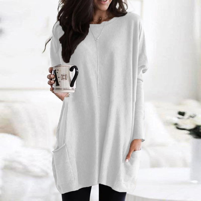 Women’s Relaxed Knit Tunic with Pockets