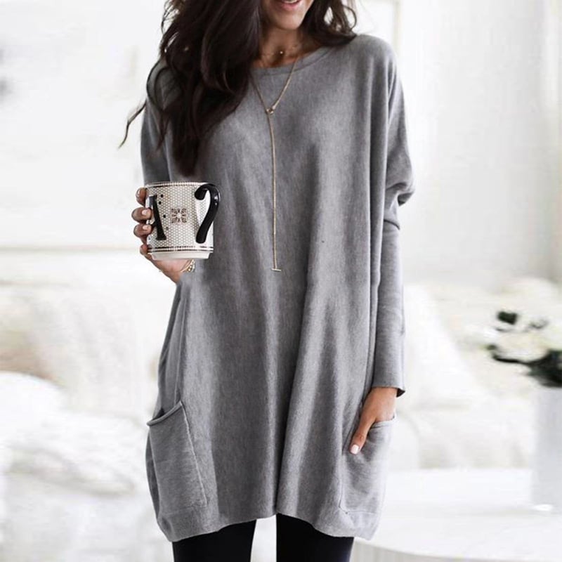 Women’s Relaxed Knit Tunic with Pockets