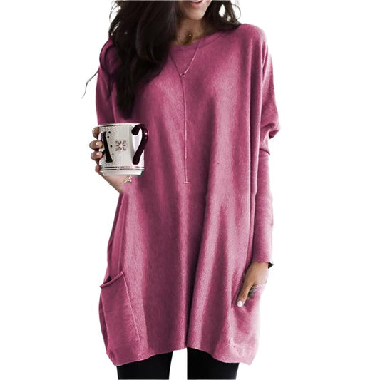 Women’s Relaxed Knit Tunic with Pockets