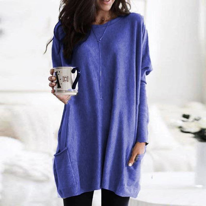 Women’s Relaxed Knit Tunic with Pockets