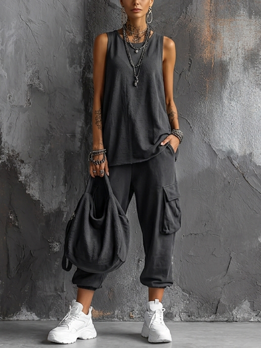 Zéloria | Women's Linen Blend Cargo Co-Ord Set