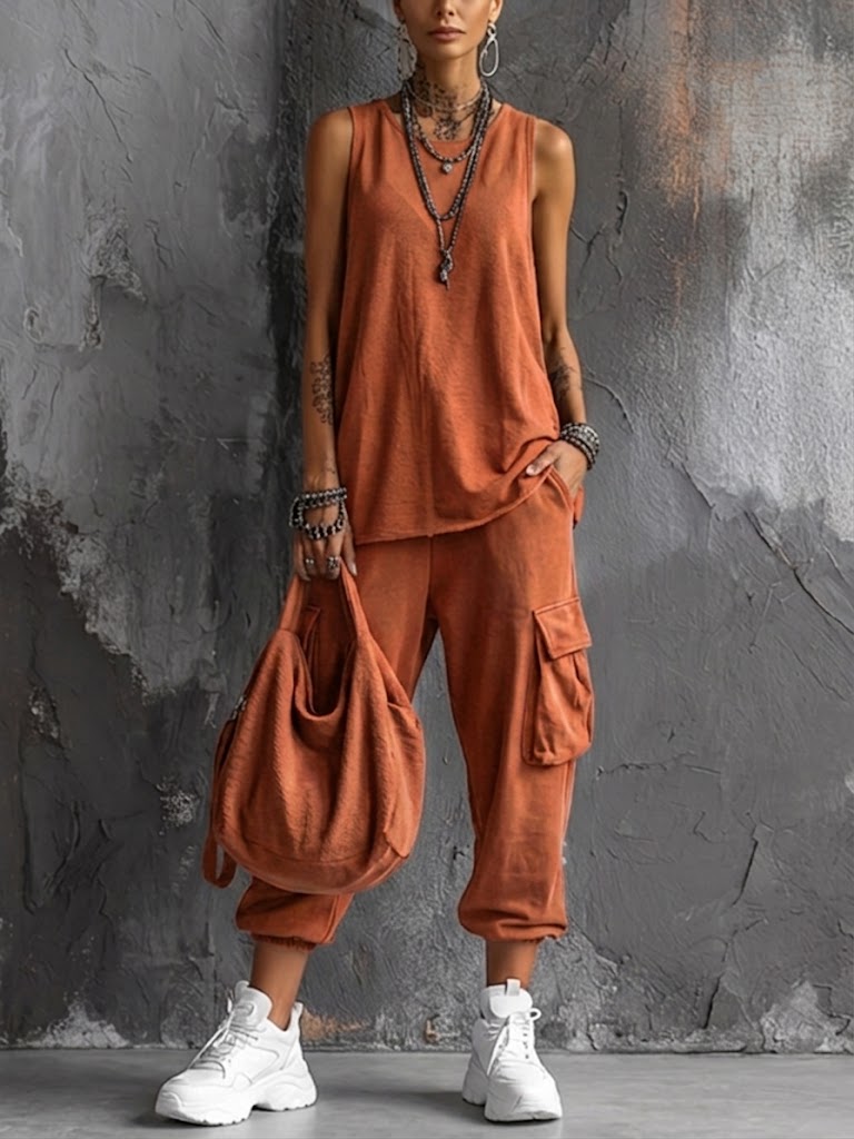 Zéloria | Women's Linen Blend Cargo Co-Ord Set