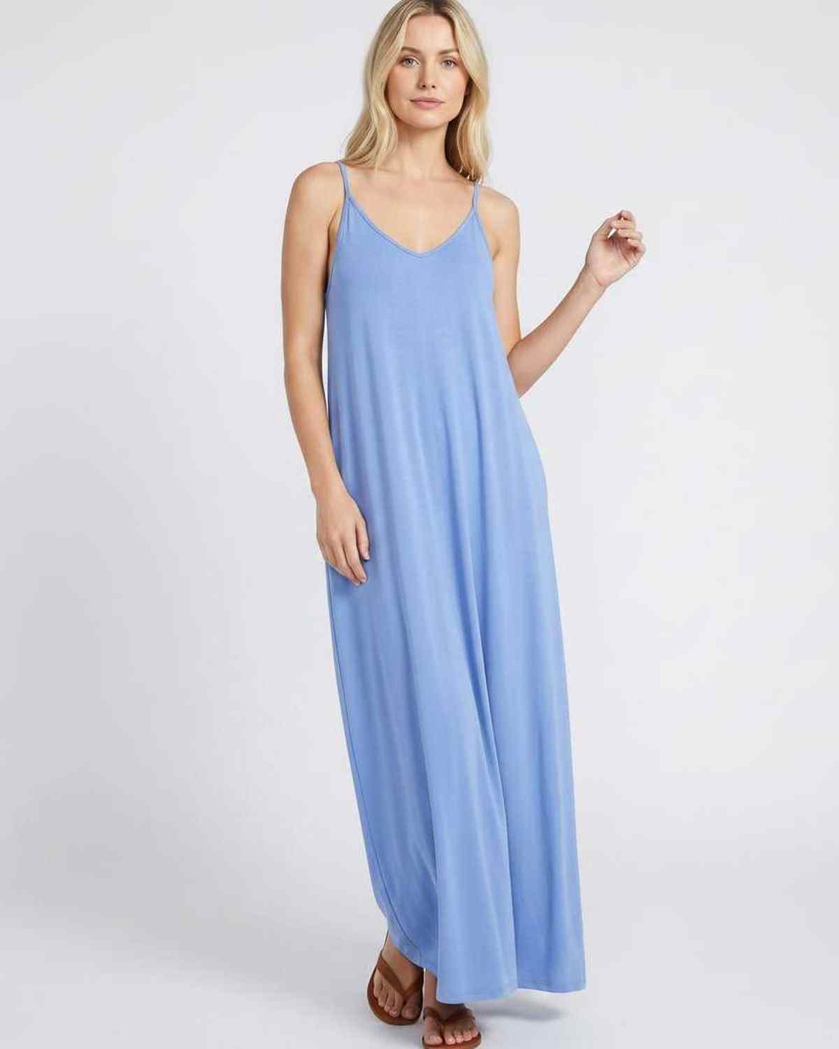 Sophia | Elegant V-Neck Maxi Dress with Pockets