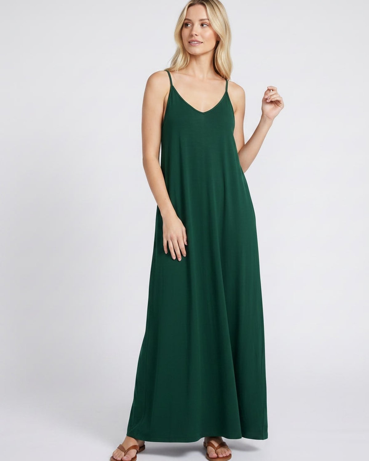 Sophia | Elegant V-Neck Maxi Dress with Pockets