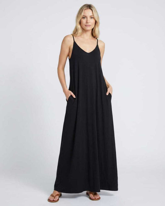 Sophia | Elegant V-Neck Maxi Dress with Pockets