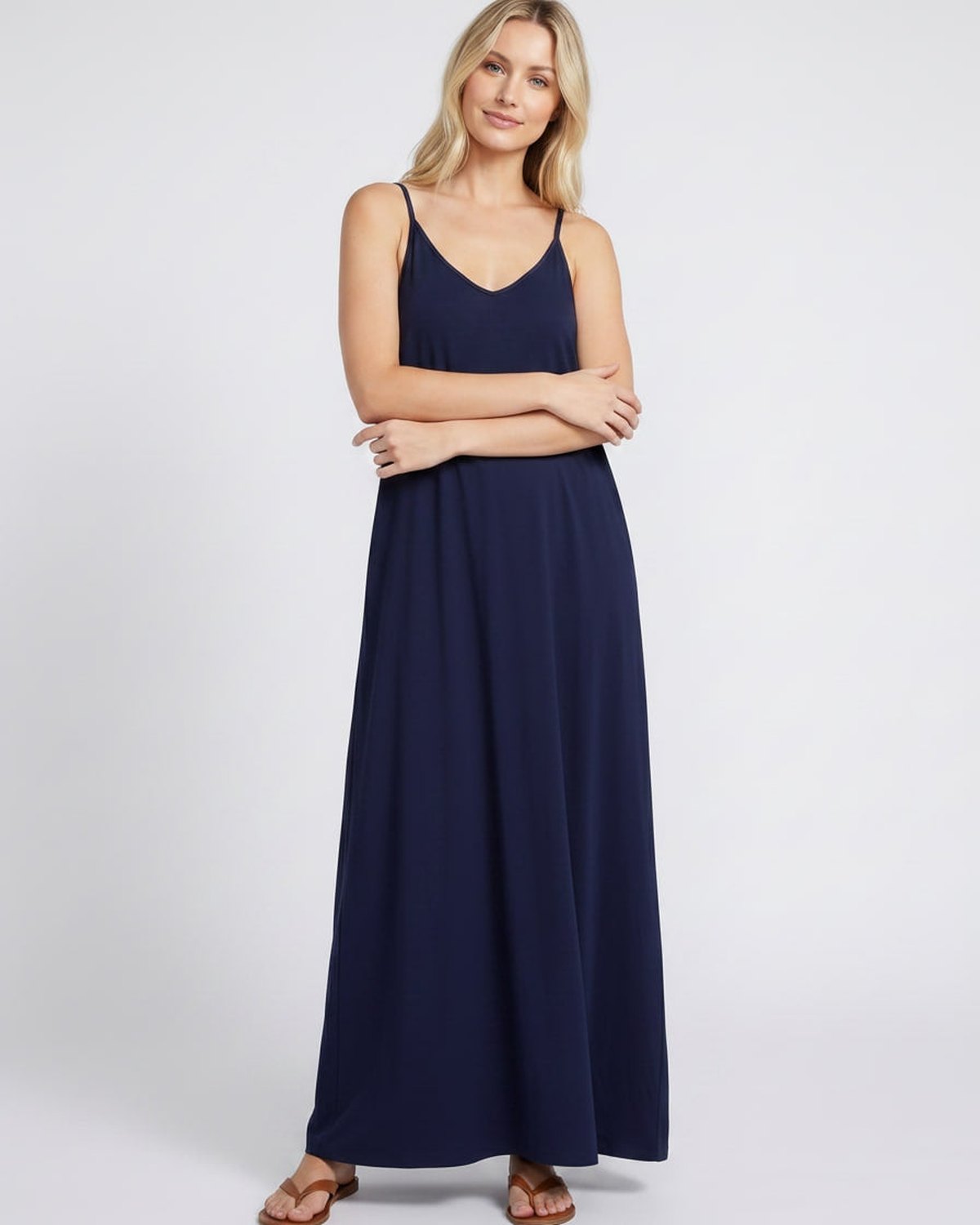 Sophia | Elegant V-Neck Maxi Dress with Pockets