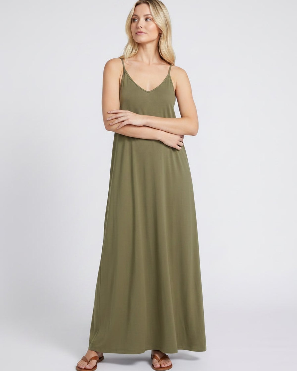 Sophia | Elegant V-Neck Maxi Dress with Pockets