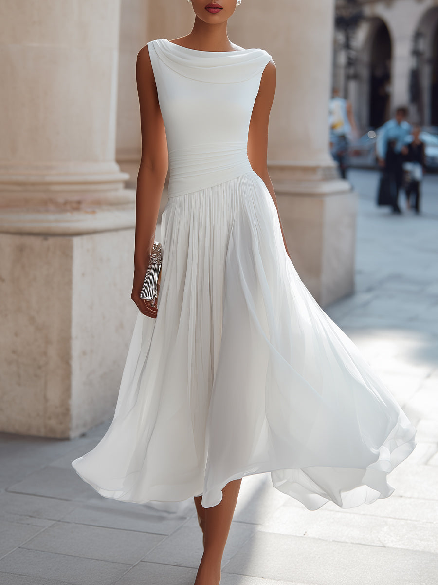Celeste | Elegant Pleated Midi Dress