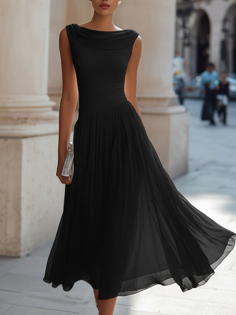 Celeste | Elegant Pleated Midi Dress