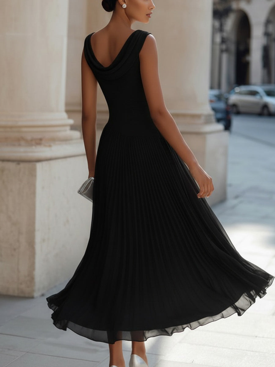Celeste | Elegant Pleated Midi Dress