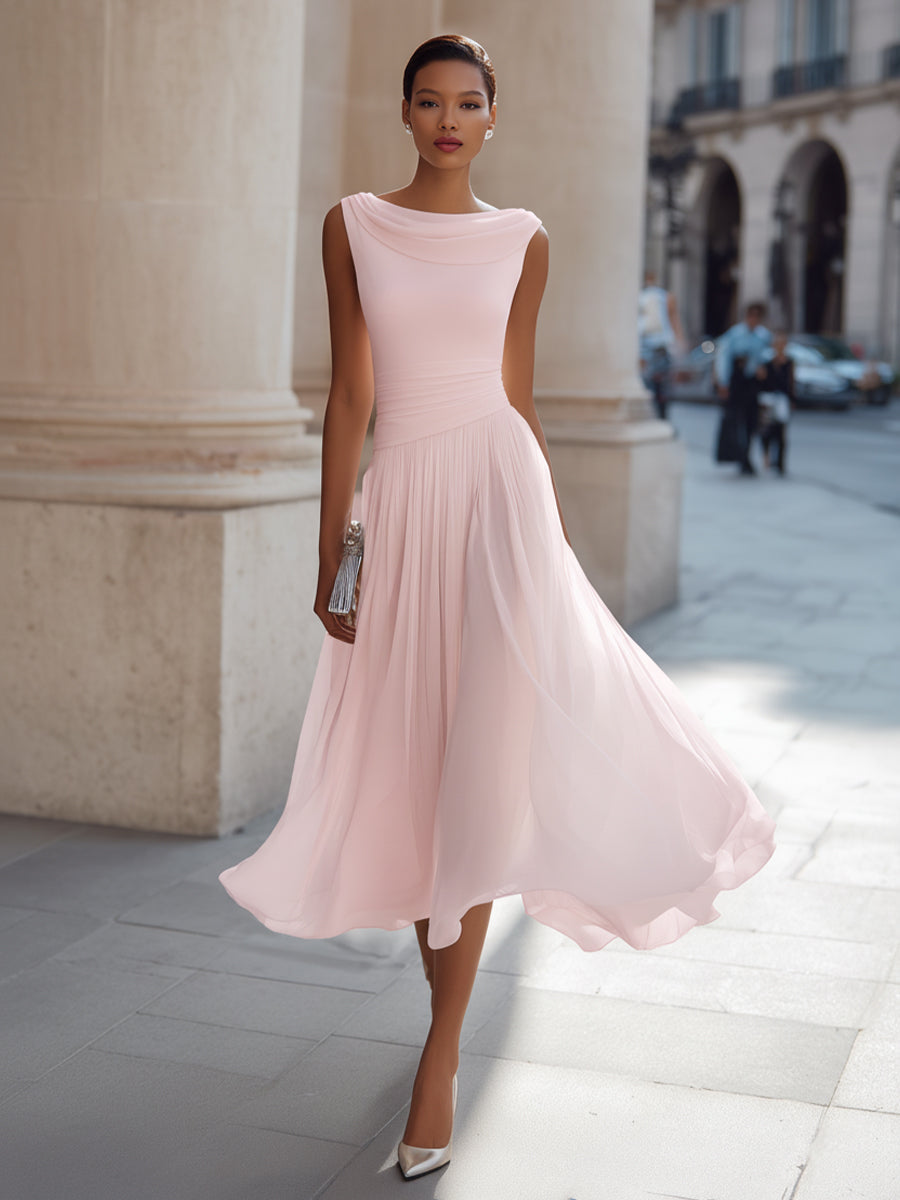 Celeste | Elegant Pleated Midi Dress