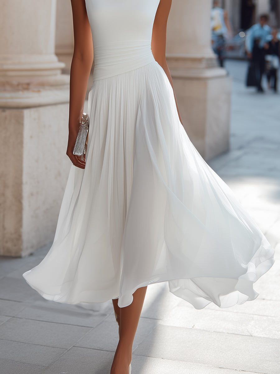 Celeste | Elegant Pleated Midi Dress
