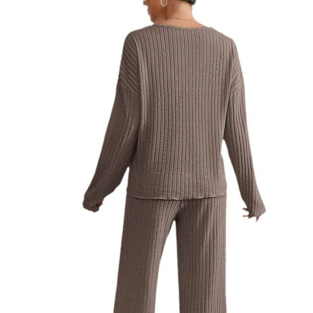 Saoirse | V-Neck Knit Loungewear Set