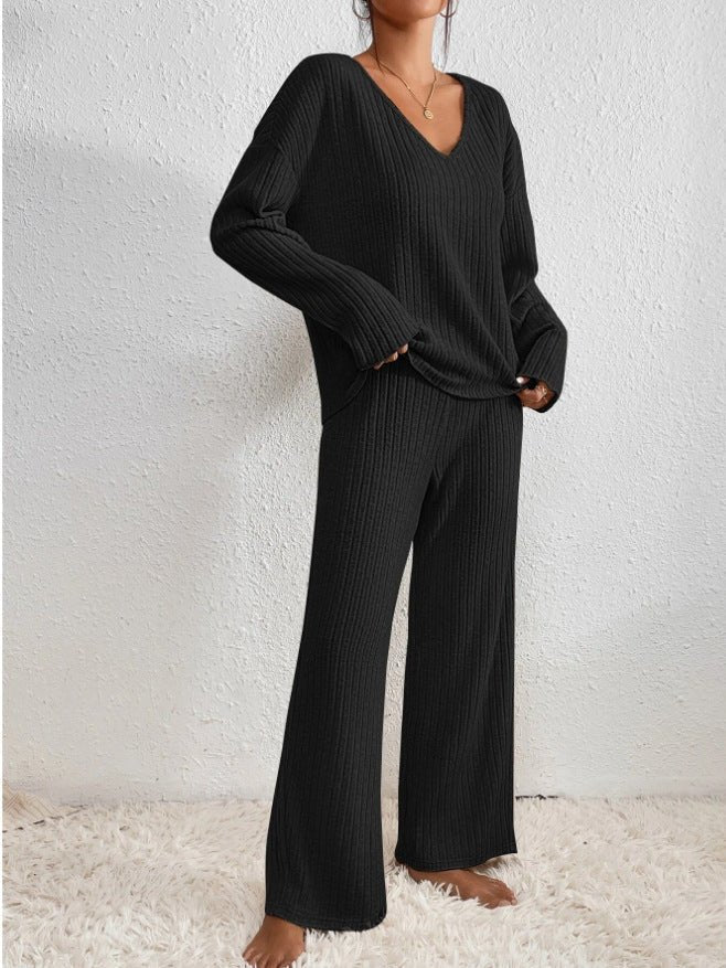 Saoirse | V-Neck Knit Loungewear Set