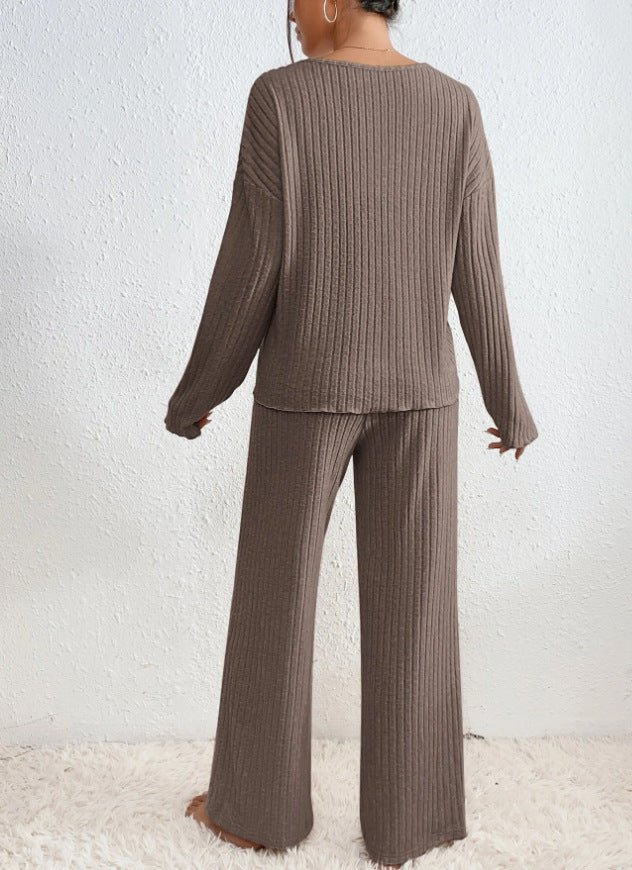 Saoirse | V-Neck Knit Loungewear Set