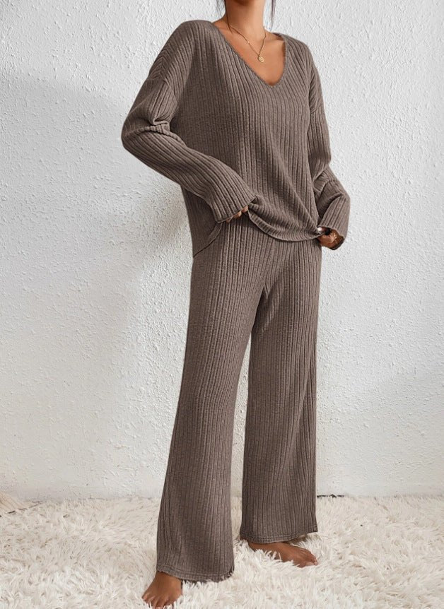 Saoirse | V-Neck Knit Loungewear Set