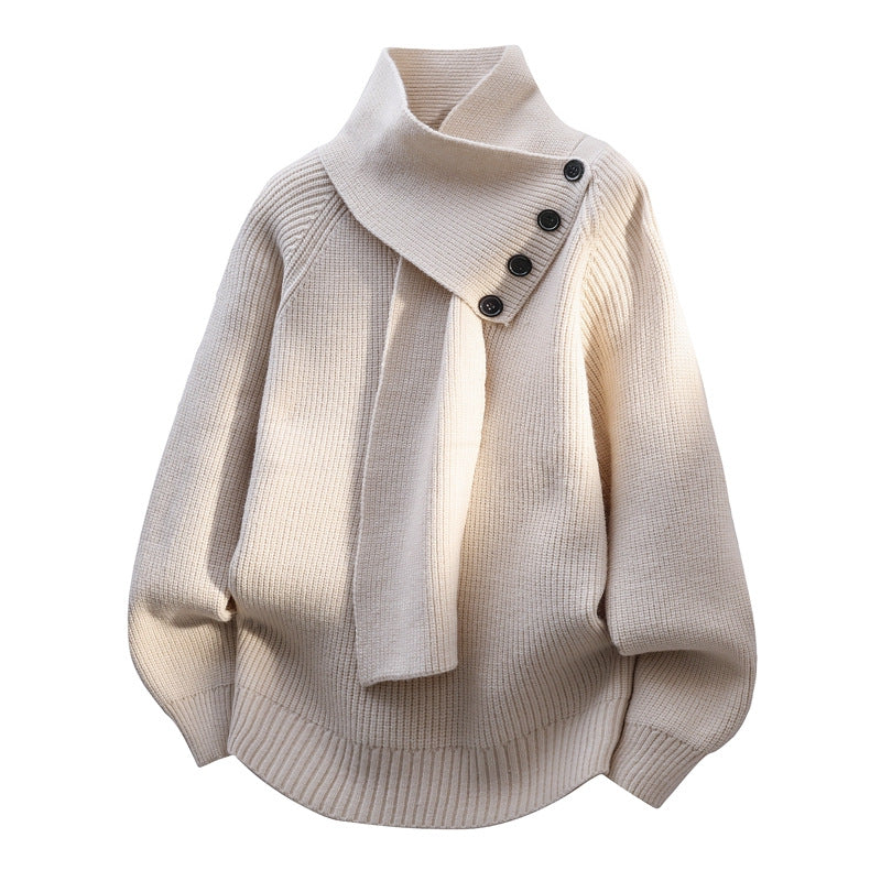 Seraphine | Women's Asymmetric Neck Pullover Sweater