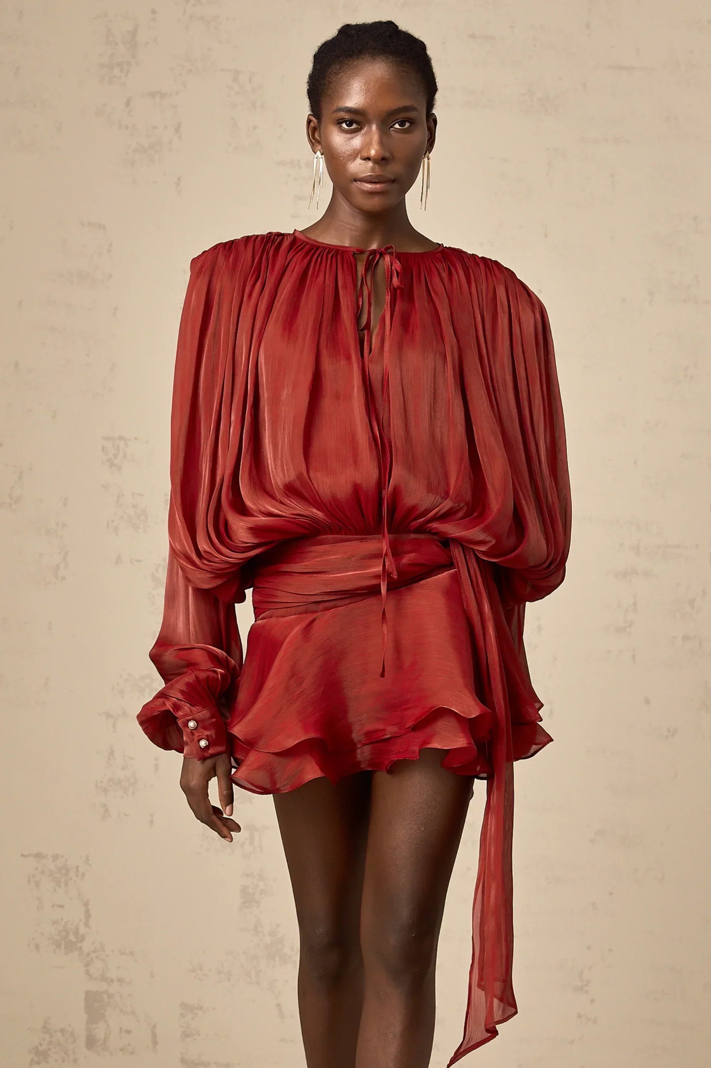 Valentina | Elegant Draped Mini Dress