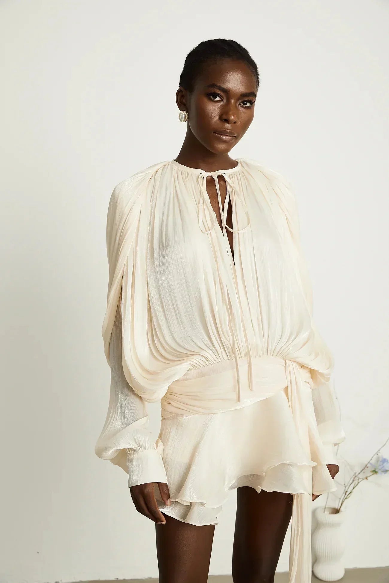 Valentina | Elegant Draped Mini Dress