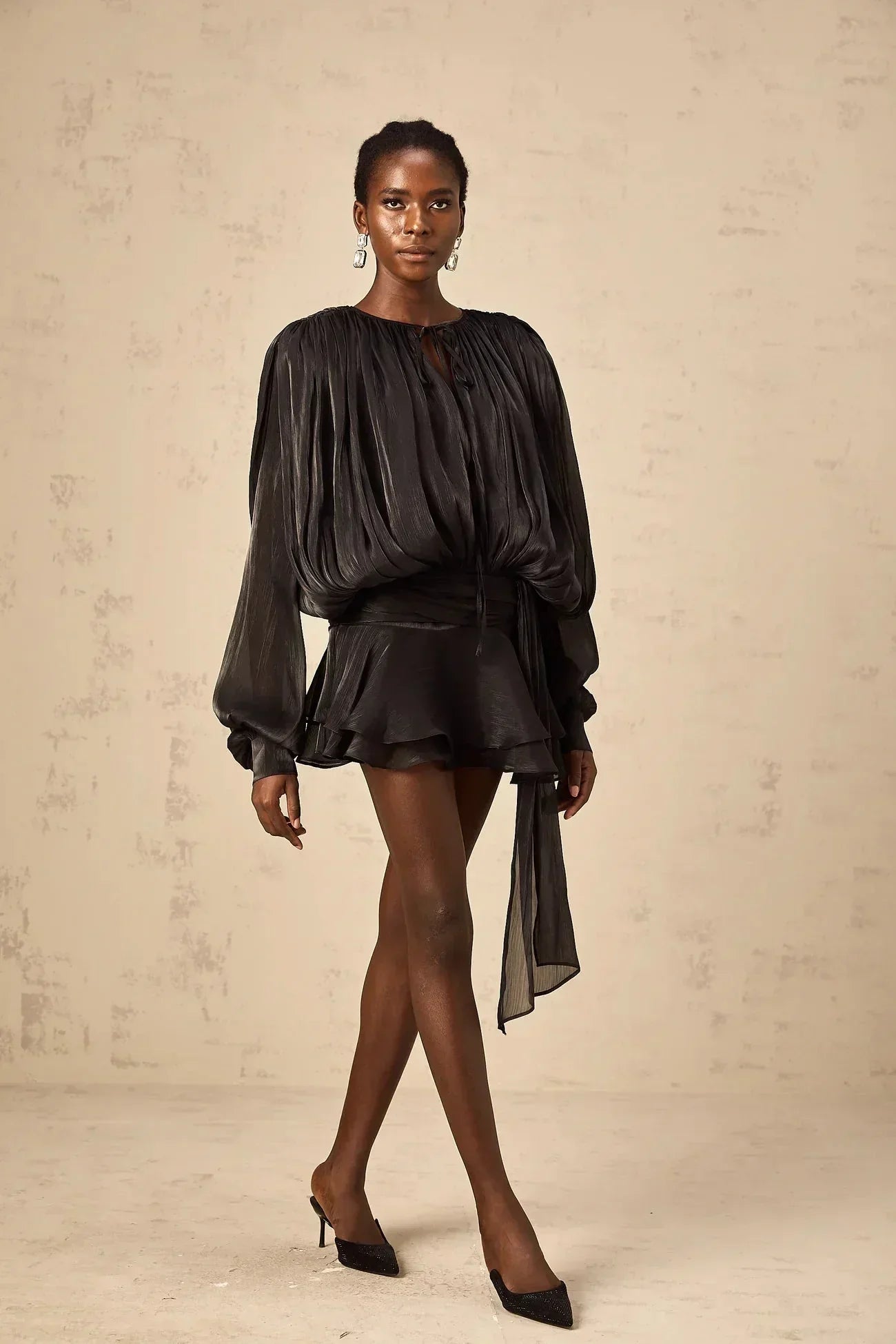 Valentina | Elegant Draped Mini Dress
