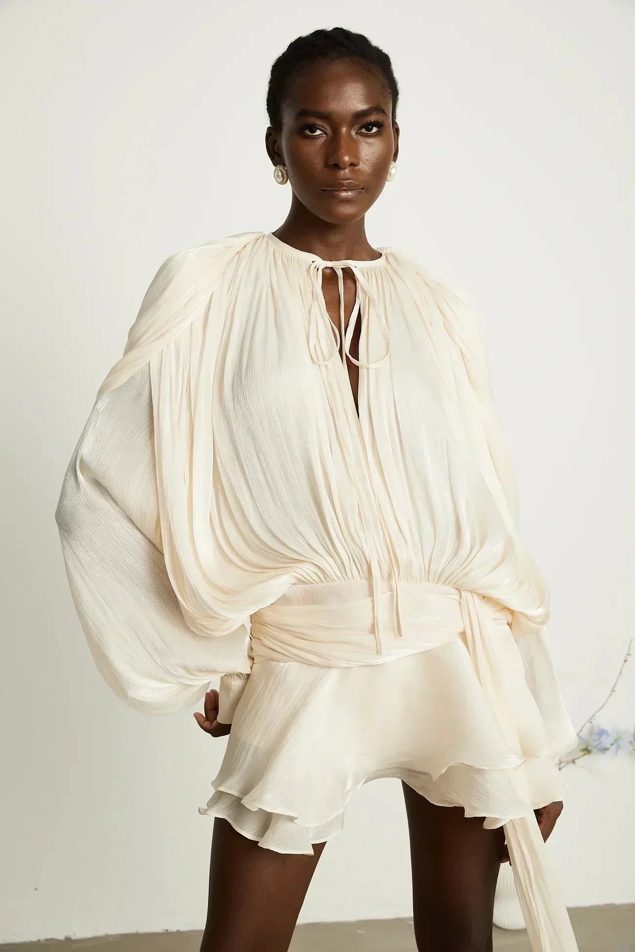 Valentina | Elegant Draped Mini Dress