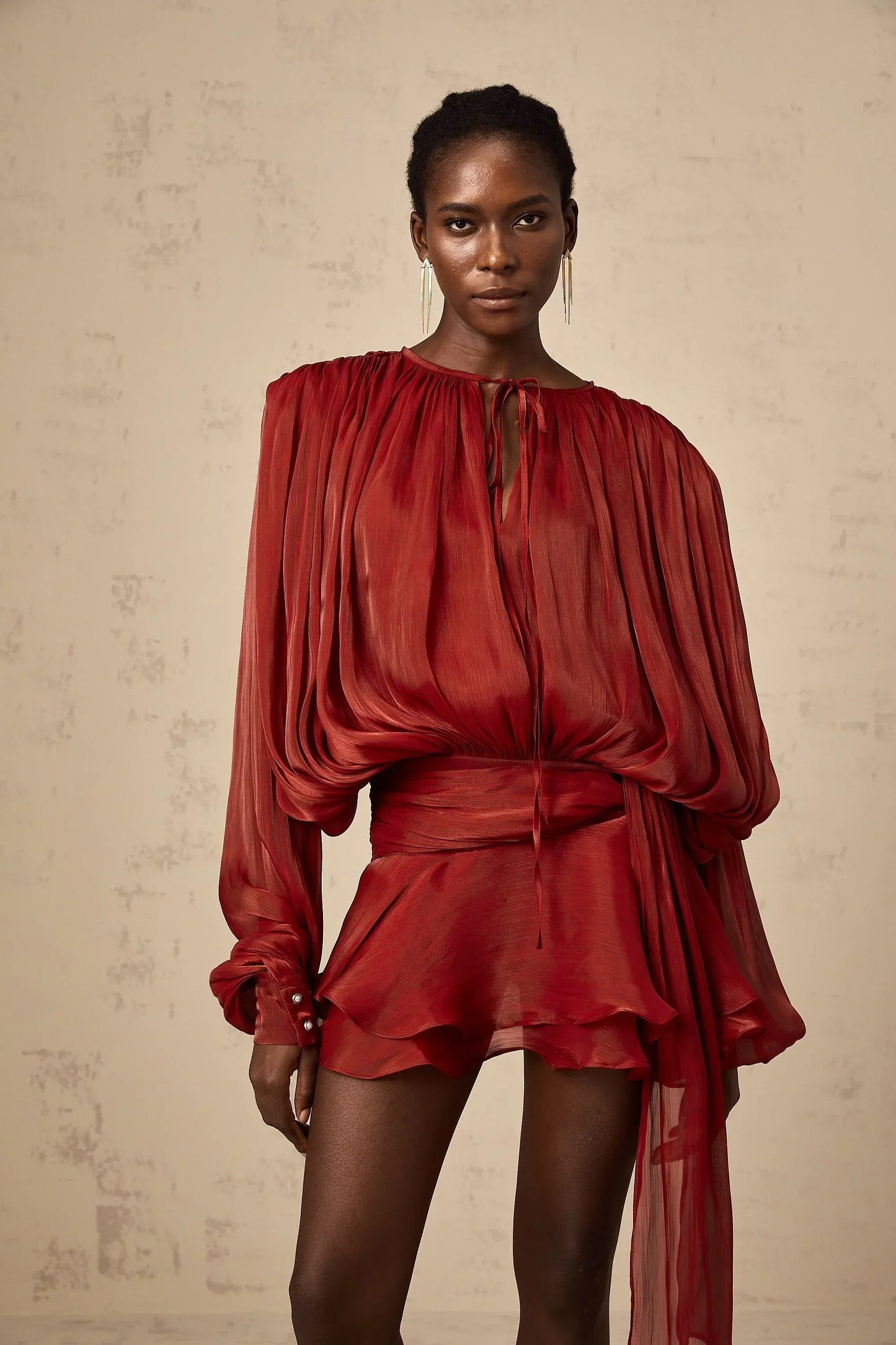 Valentina | Elegant Draped Mini Dress
