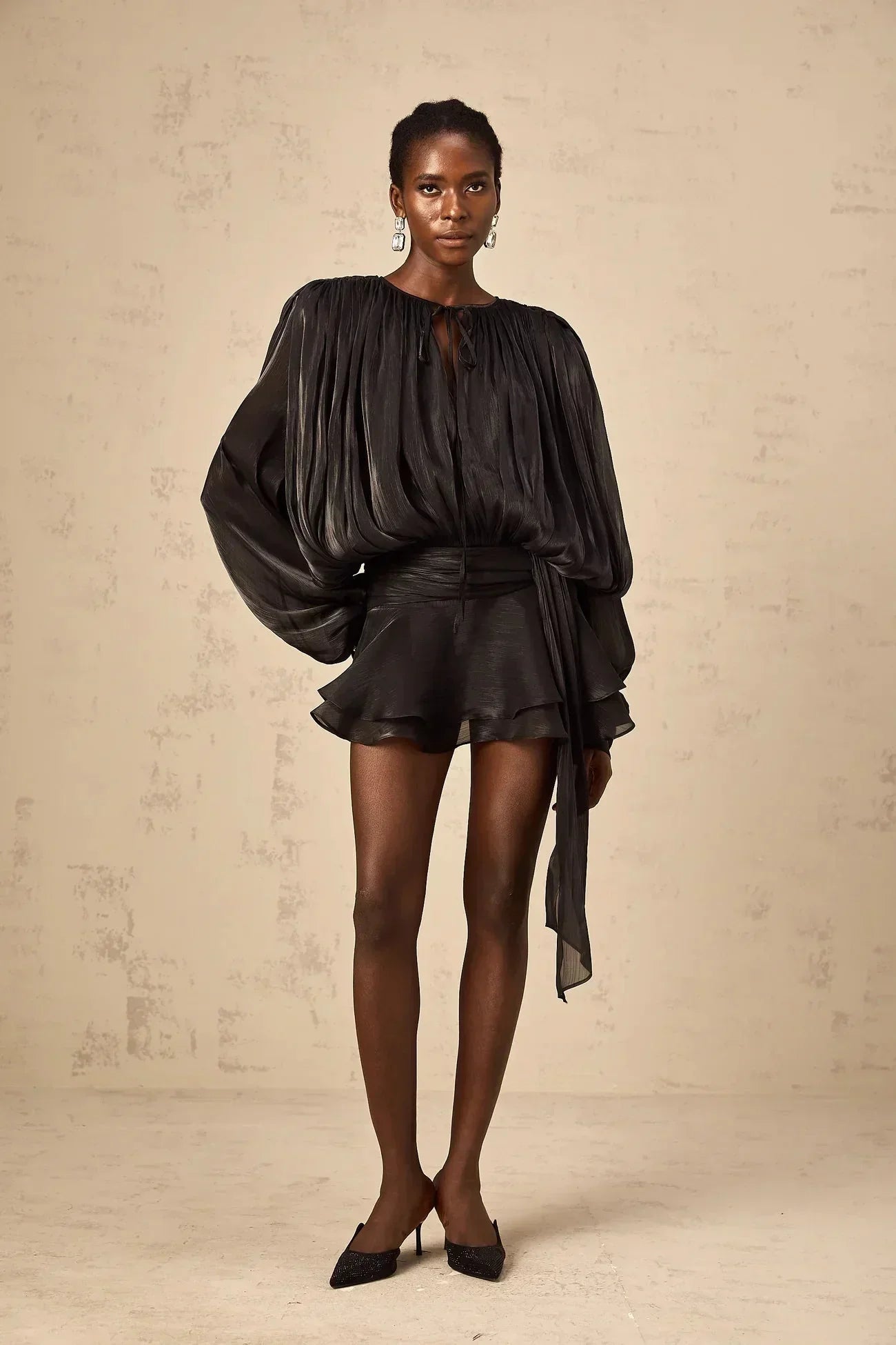 Valentina | Elegant Draped Mini Dress