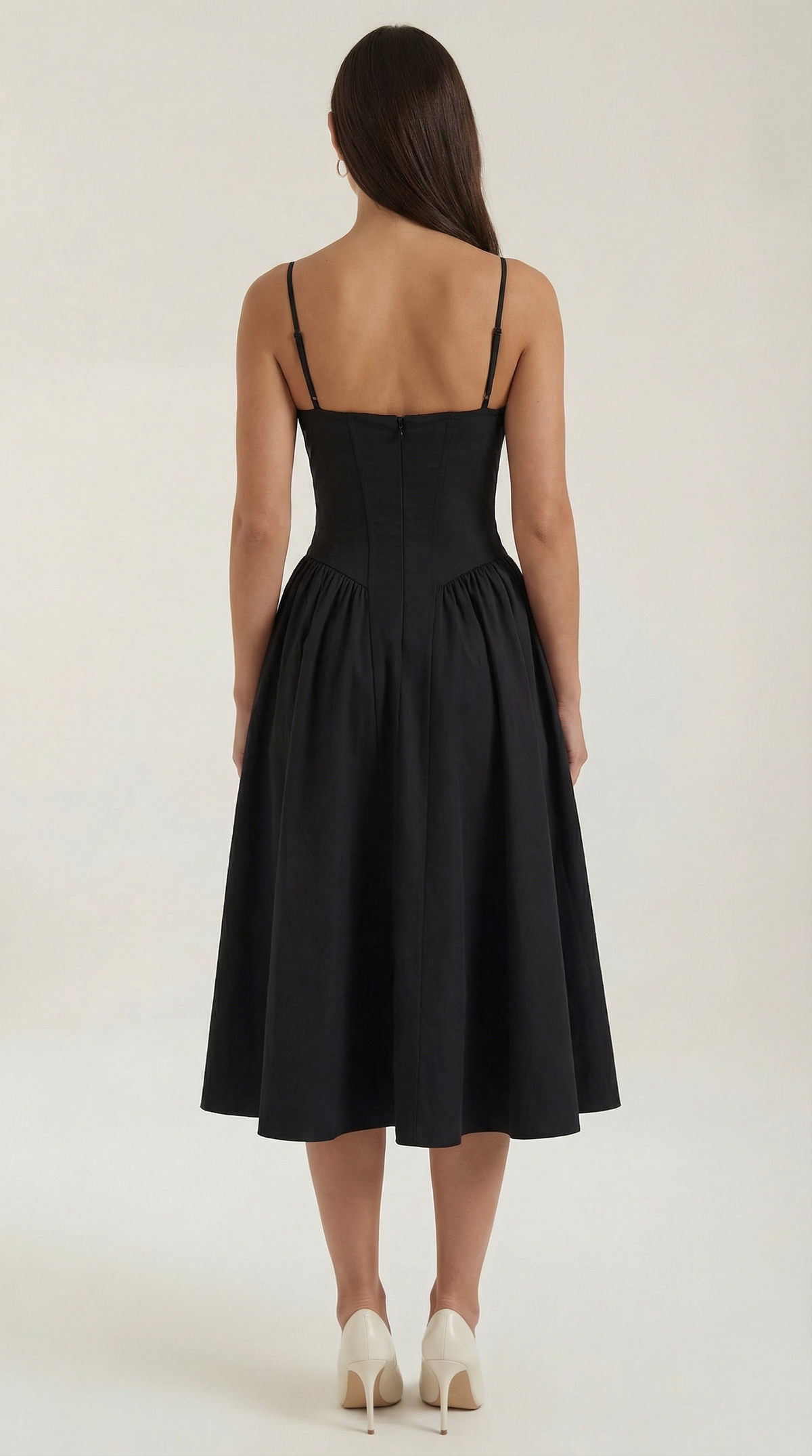 Ulva | Floral Corset Christmas Party Midi Dress