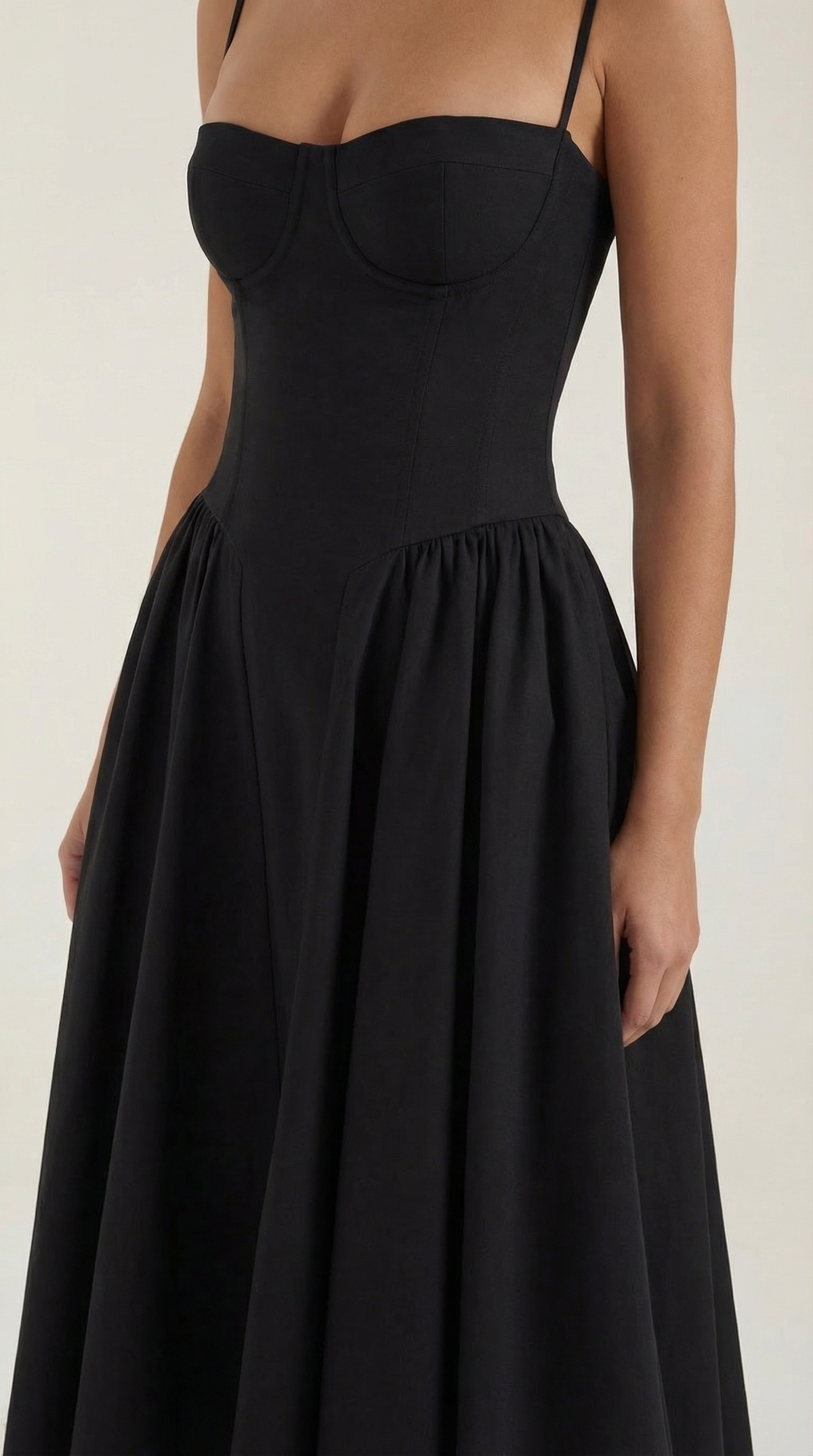 Ulva | Floral Corset Christmas Party Midi Dress