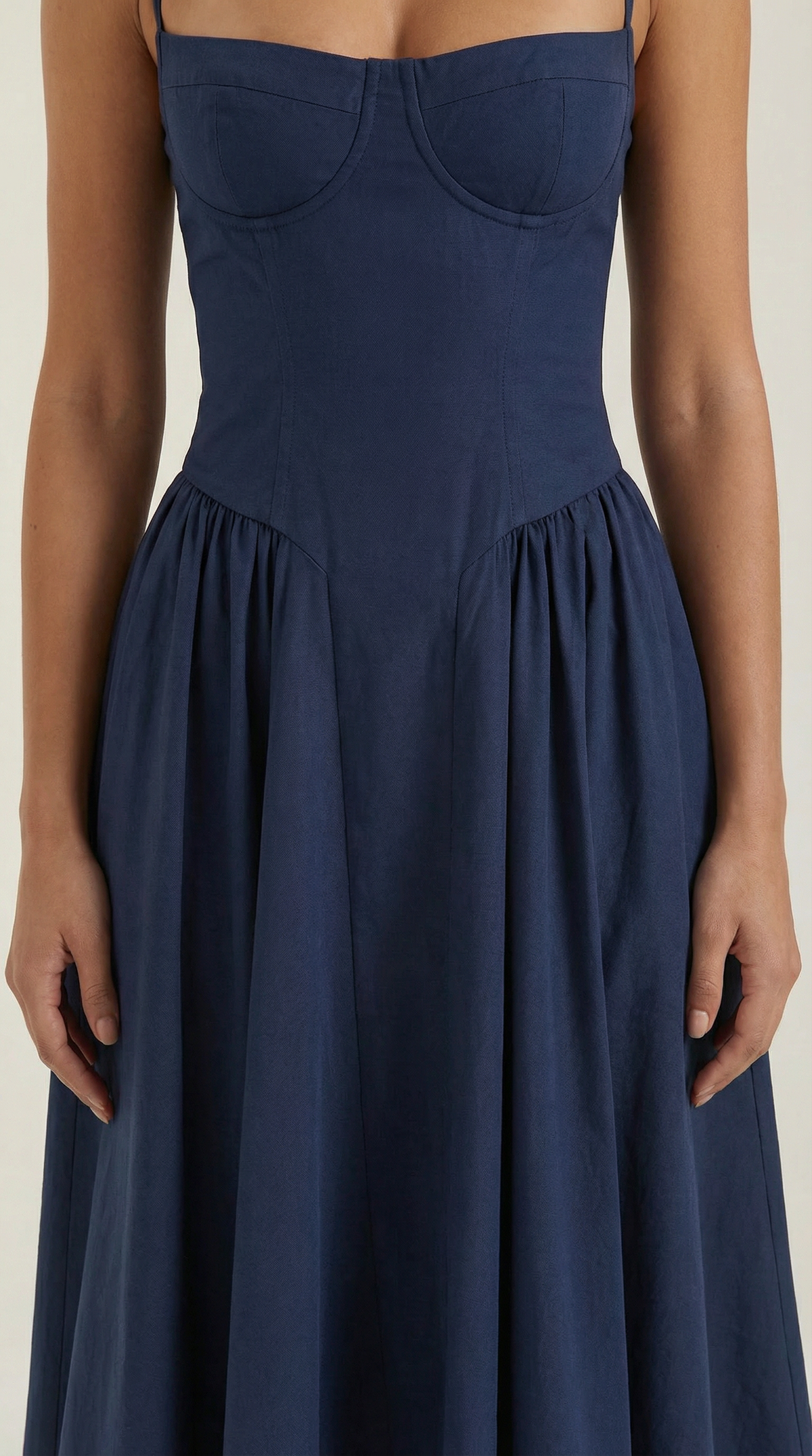 Ulva | Floral Corset Christmas Party Midi Dress