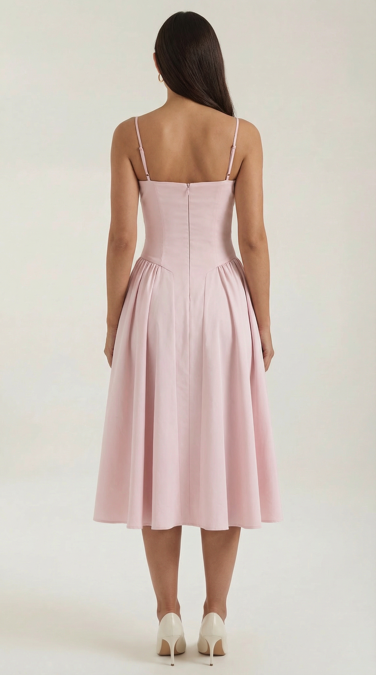 Ulva | Floral Corset Christmas Party Midi Dress