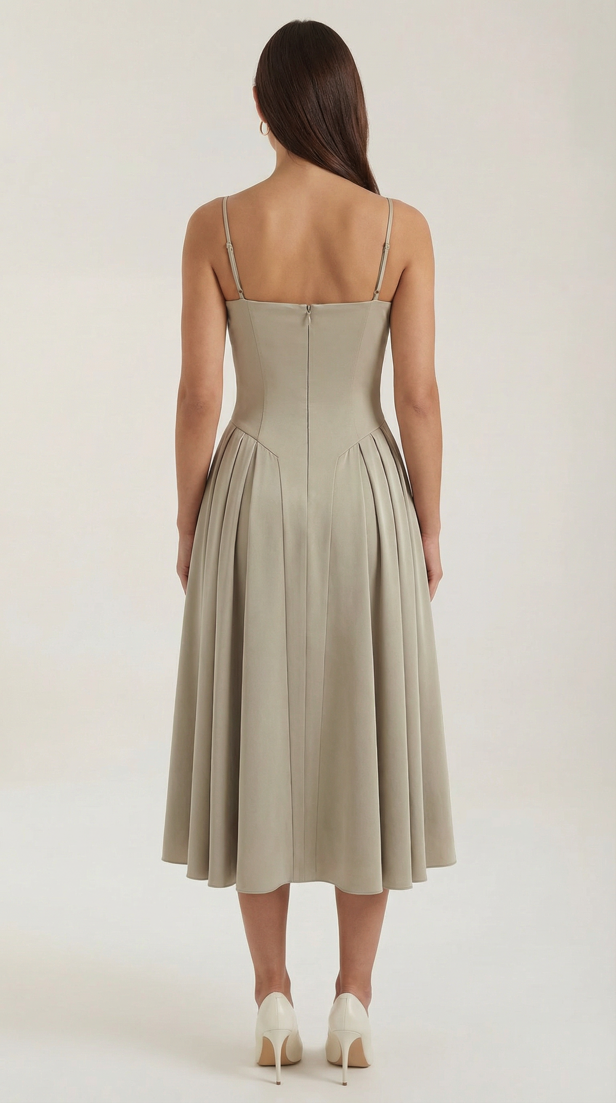 Ulva | Floral Corset Christmas Party Midi Dress