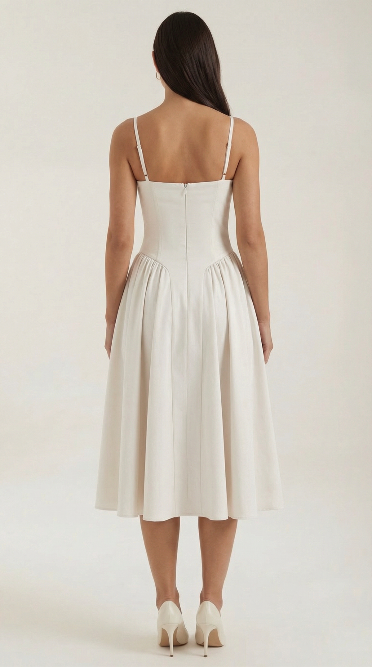 Ulva | Floral Corset Christmas Party Midi Dress