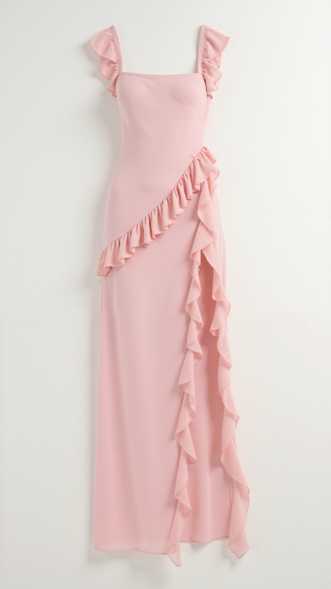 Amara | Women's Ruffle Party Maxi Dress with Front Slit