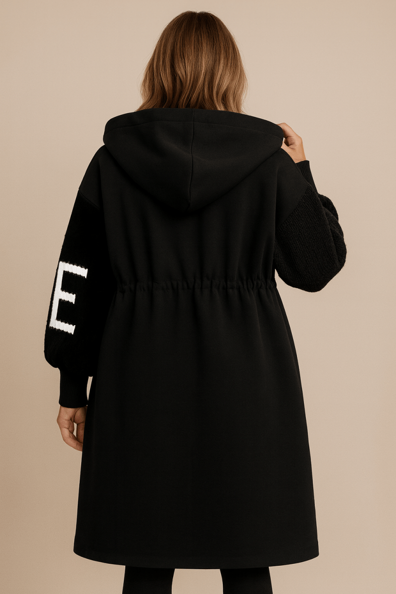 Romilly | Women's Oversized Longline Hooded Wool-Look Coat