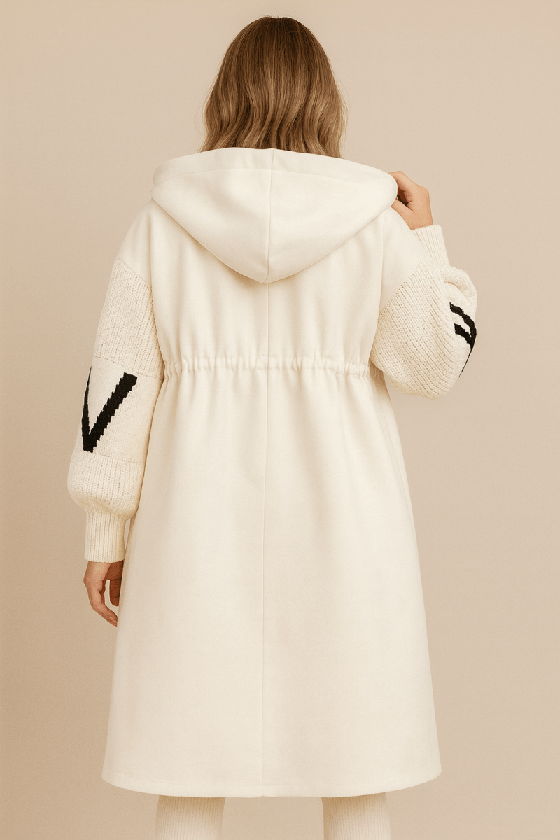 Romilly | Women's Oversized Longline Hooded Wool-Look Coat