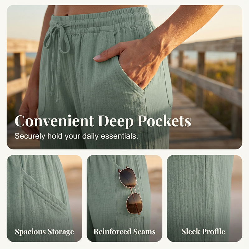 Lina | Relaxed Cotton Linen Capri Pants