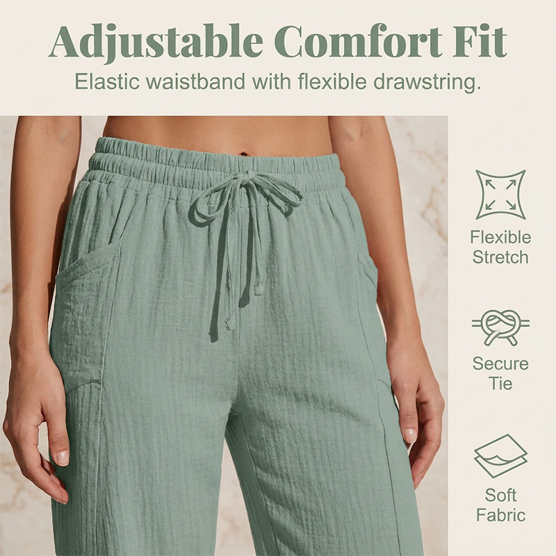 Lina | Relaxed Cotton Linen Capri Pants
