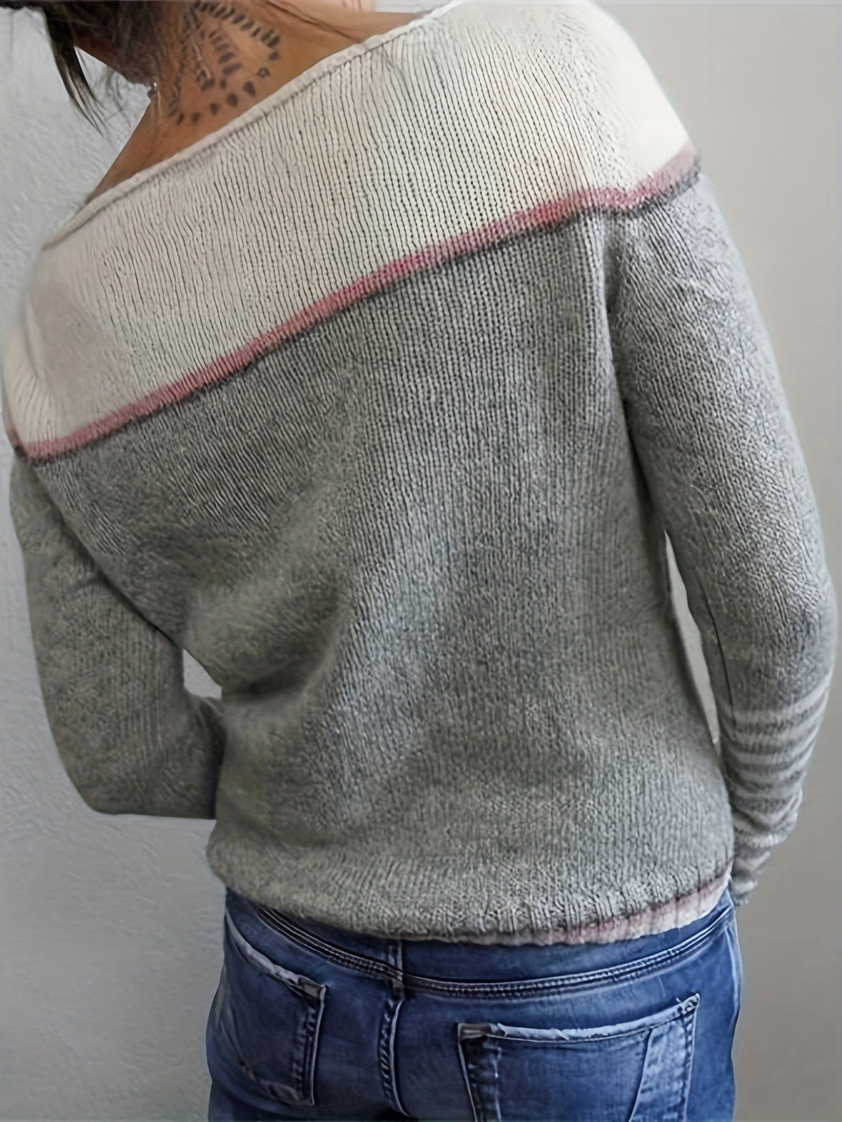 Tavitha | Women's Striped Boat Neck Knitted Jumper