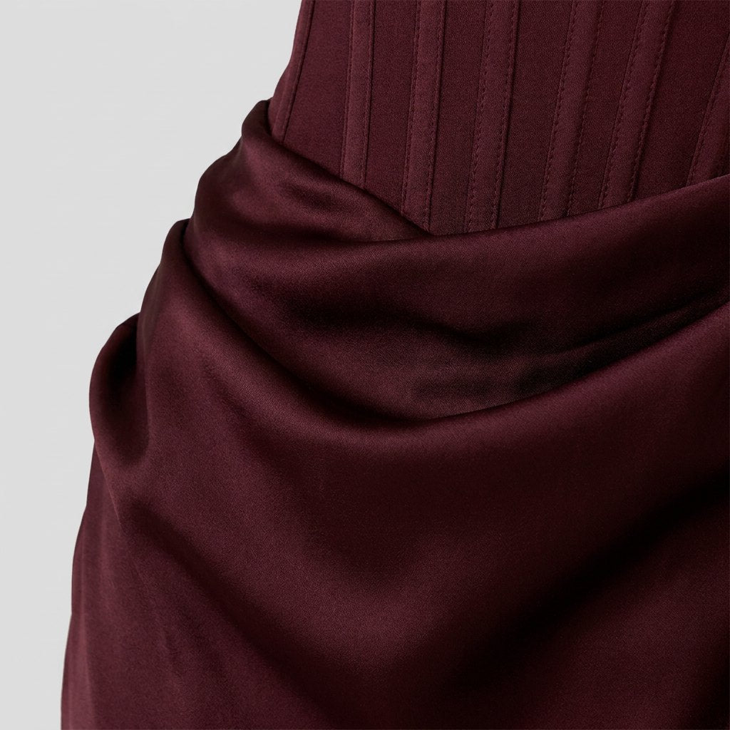 Women's Strapless Corset Christmas Party Maxi Dress