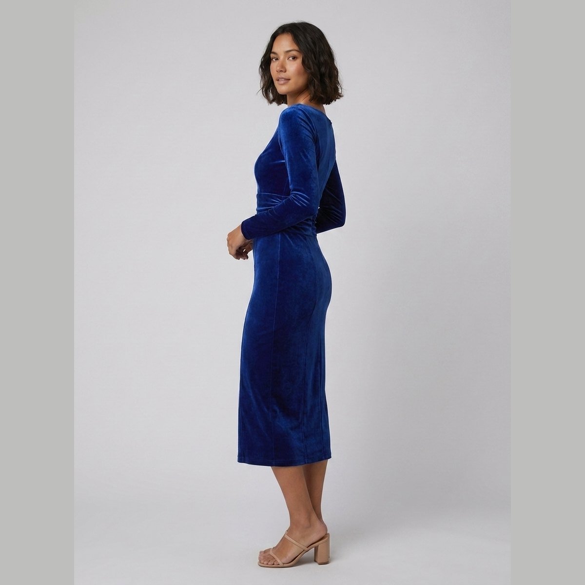Women's Velvet Bodycon Christmas Party Dress