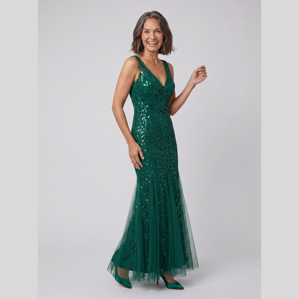 Women's Sequin Fishtail Christmas Party Gown